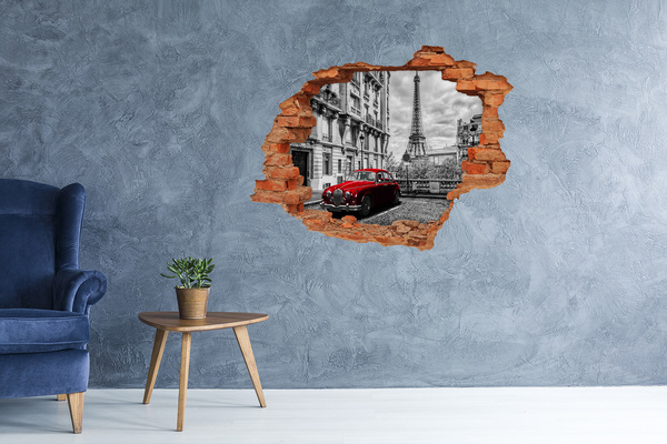Vinyl muursticker 3D breekeffect Geometrie in het gat