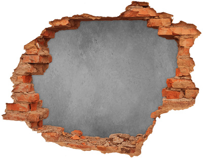 Dziura 3d fototapeta naklejka Pęknięta ściana z widokiem na beton