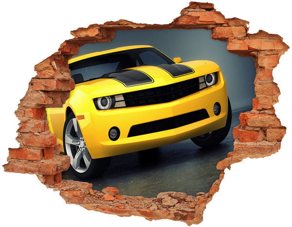Vinyl muursticker 3D breekeffect Kristalhelder water in een gat in de muur