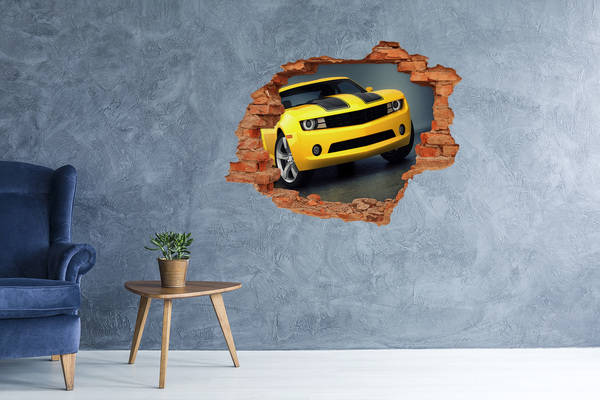 Vinyl muursticker 3D breekeffect Kristalhelder water in een gat in de muur