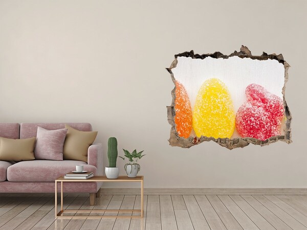 ikea kura stickers Zoete jellybeans in een gat in de muur