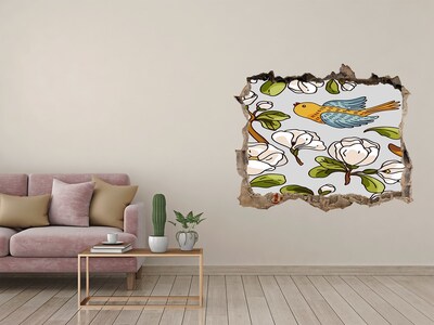 meubelfolie ikea Bloemenparadijs met een vogel