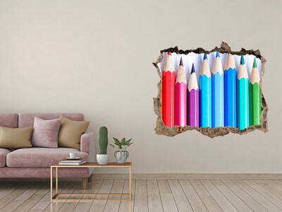 deur sticker De kleurrijke wereld van kleurpotloden