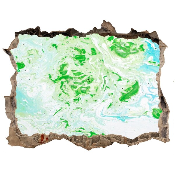 Dziura 3d foto tapeta naklejka Zielona oaza w dziurze w ścianie