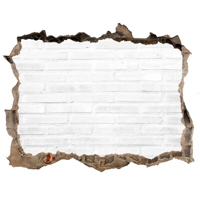 meubelstickers ikea Een beschadigde muur met zicht op de bakstenen.