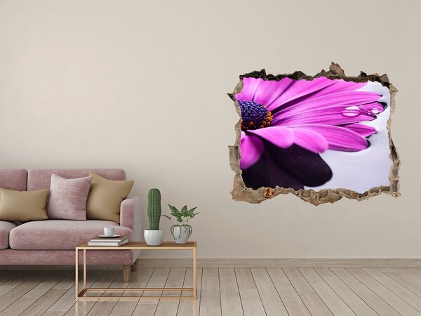 deur sticker Een bloemenparadijs achter de muur