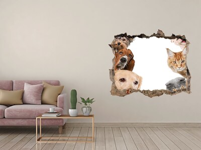 meubelstickers ikea Dieren in een gat in de muur