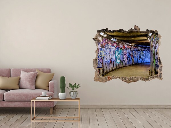 deursticker Graffiti in een stadstunnel