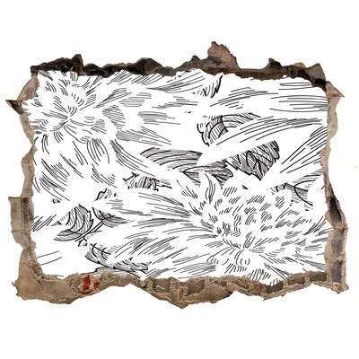 ikea duktig stickers Gat in de muur Bloemenpatroon