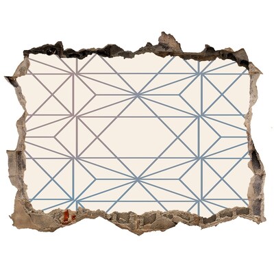 Fototapeta dziura na ścianę Geometryczny wzór przez dziurę w ścianie