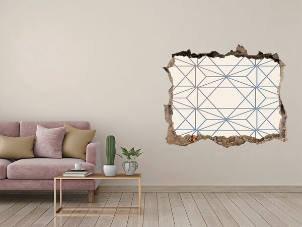 meubelstickers ikea Geometrisch patroon door een gat in de muur