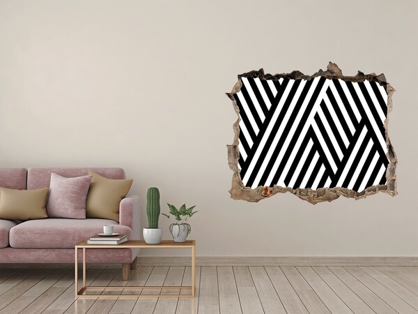 meubelstickers ikea Geometrische patronen in een gat in de muur