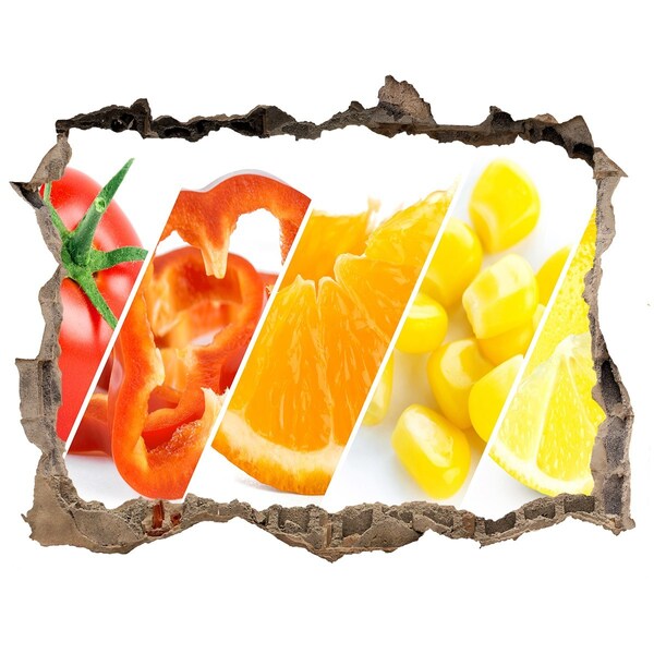 deursticker Fruitparadijs achter de muur