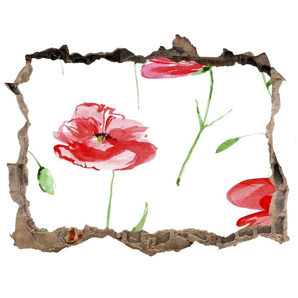 deur sticker Bloemengat in de muur