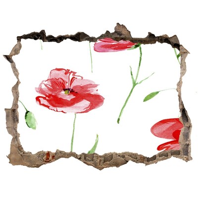 Naklejka 3D dziura na ścianę samoprzylepna Kwiatowa dziura w ścianie