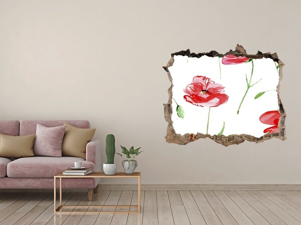 deur sticker Bloemengat in de muur