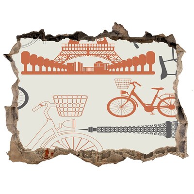 deursticker Parijs in detail