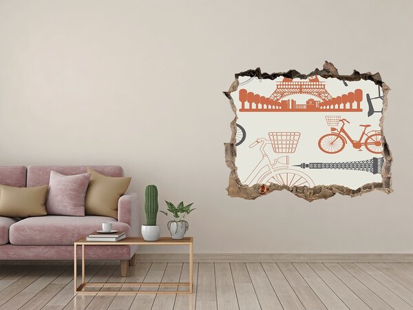 deursticker Parijs in detail