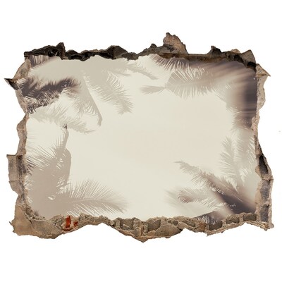 deur sticker Tropische oase achter de muur