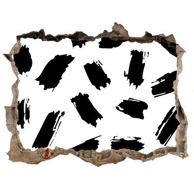 Fototapeta dziura na ścianę Zniszczona ściana z abstrakcyjnymi smugami