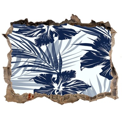 deursticker Tropisch paradijs met bloemen