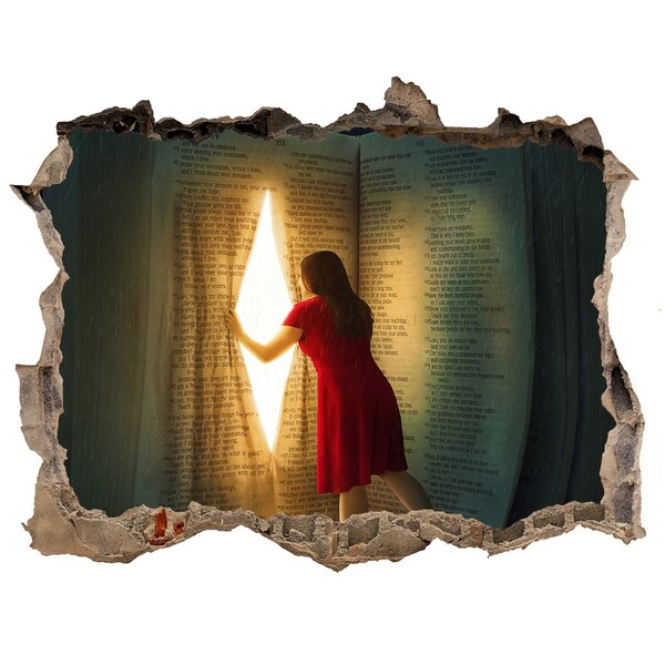 Wandsticker 3D doorkijk Een gat in de realiteit