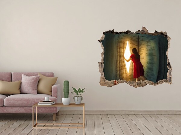 Wandsticker 3D doorkijk Een gat in de realiteit