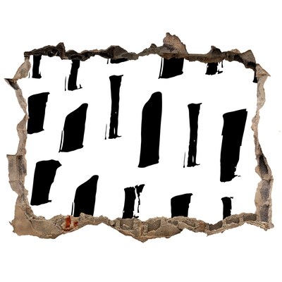 meubelstickers ikea Een verwoeste muur die uitkijkt over de stad.