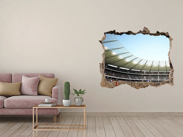 Zelfklevende muursticker 3D gat Een stadion vol emoties