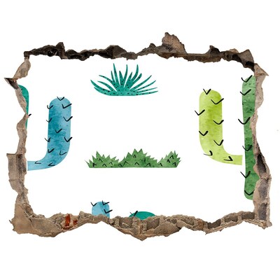 meubelstickers ikea Groen landschap met cactussen