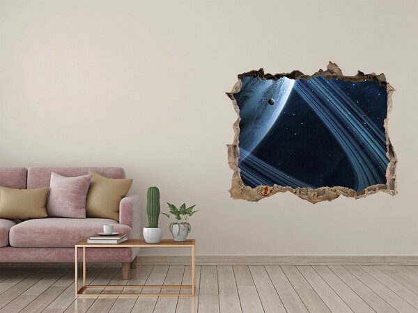 Wandsticker 3D doorkijk Ruimte Gat in de Muur