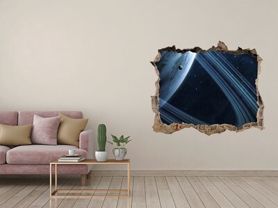 Wandsticker 3D doorkijk Ruimte Gat in de Muur