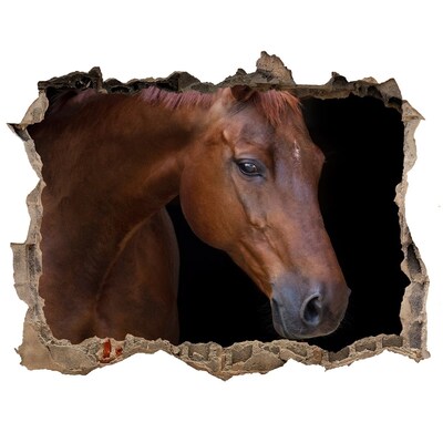 deur sticker Een paard in een kapotte muur