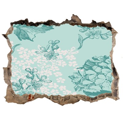 ikea stickers Hole in the Wall Bloemenmuurschildering