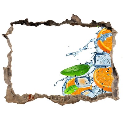 Naklejka 3D dziura samoprzylepna Orzeźwiający koktajl cytrusowy