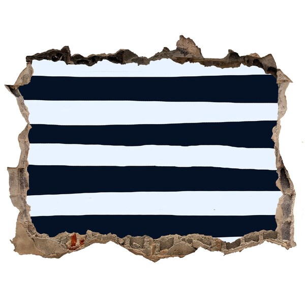 Wandsticker 3D doorkijk Doorbraak naar de diepten van de zee