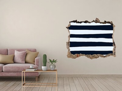 Wandsticker 3D doorkijk Doorbraak naar de diepten van de zee