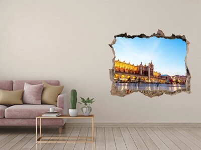 Fototapeta dziura na ścianę Kraków o zachodzie słońca