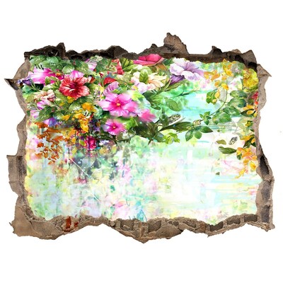 Samoprzylepna naklejka Kwiatowy raj za ścianą