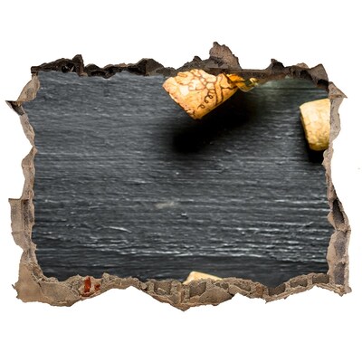 Naklejka 3D dziura na ścianę Wino i winogrona