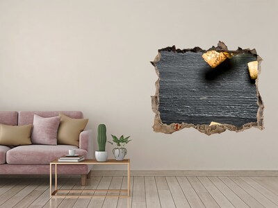 Zelfklevende 3D wandsticker illusie Wijn en druiven