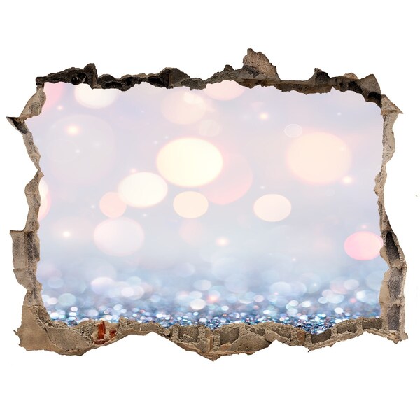 Wandsticker 3D doorkijk De glanzende ruimte achter het gat