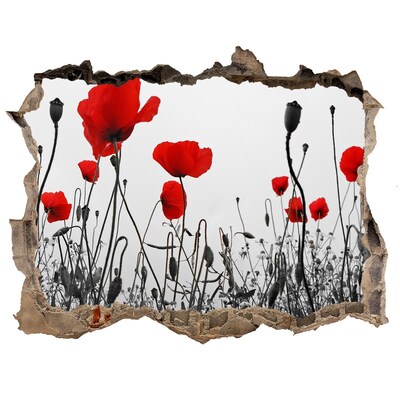 Samoprzylepna naklejka fototapeta Kwiaty w ruinach