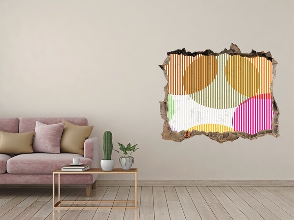 Zelfklevende 3D wandsticker illusie Abstracte Gat in de Muur