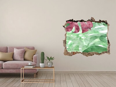 Naklejka 3D dziura samoprzylepna Tropikalna dżungla