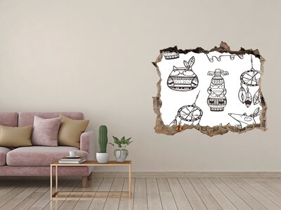 Samoprzylepna naklejka Etniczne wzory na tle ściany