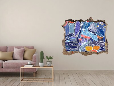 Wandsticker 3D doorkijk Een verborgen tropische tuin