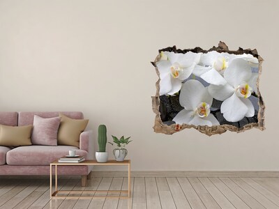 Samoprzylepna naklejka fototapeta Kwiaty orchidei w wodzie