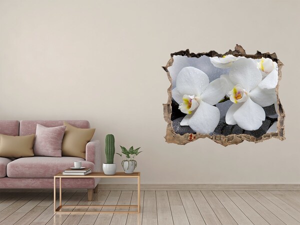 Samoprzylepna naklejka fototapeta Orchidee w betonie