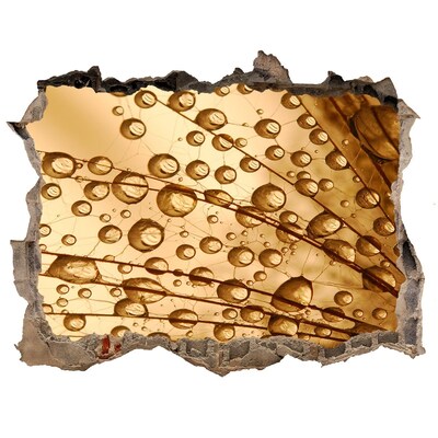 Samoprzylepna naklejka Złota kropla na tle betonu